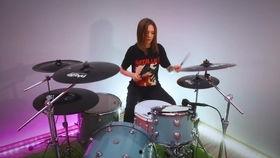 女鼓手视频,女鼓手的激情演绎